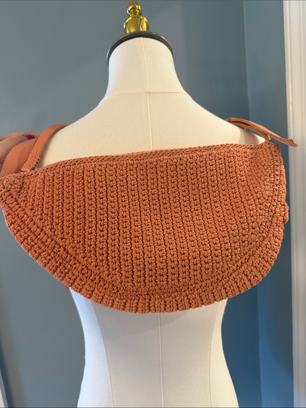The Sak Tess Sling Crochet Crossbody Bag - Woven , Nectar - Picture 6 of 6